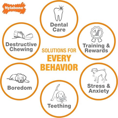 Nylabone Power Chew Wishbone Chew Toy for Dogs, Indestructible Chew Toys for Aggressive Chewers, Original Flavor, Medium up to 35 lbs. (1 Count) in Saudi Arabia