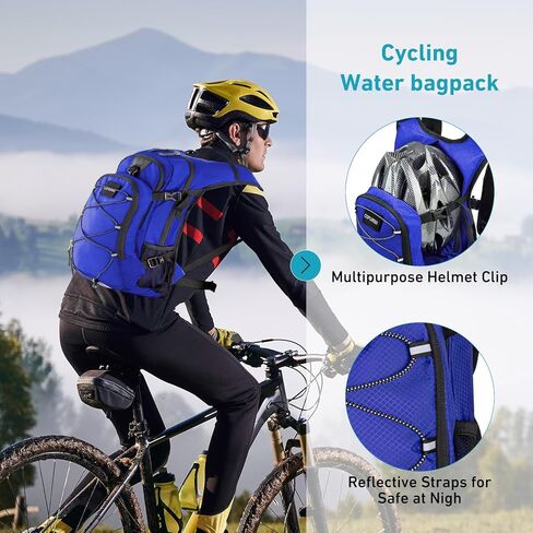 حقيبة ظهر مرطبة سعة 20 لترًا مع المثانة المائية 2 لتر، حقيبة نهارية كبيرة للتخزين والمشي لمسافات طويلة للرجال والنساء، حقيبة ظهر مائية عازلة خفيفة الوزن لركوب الدراجات والجري والتزلج والرحلات والتخييم in Kuwait