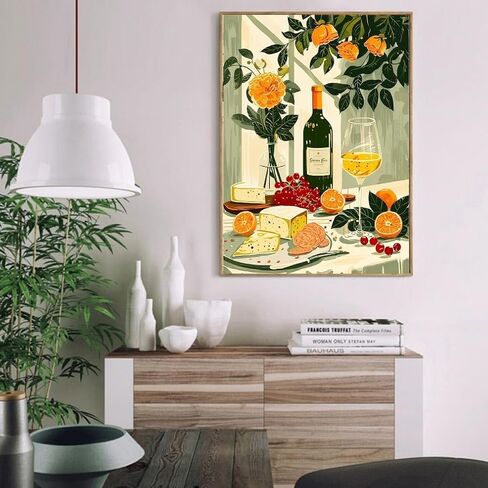cdjlddww Retro Cocktail Paint by Numbers Kit for Adults, Cocktail Paint by Numbers Kit for Adults Beginner, DIY Watercolor Paint by Numbers Kits on Canvas Without Frame for Home Wall Decor 16X20 Inch in Saudi Arabia