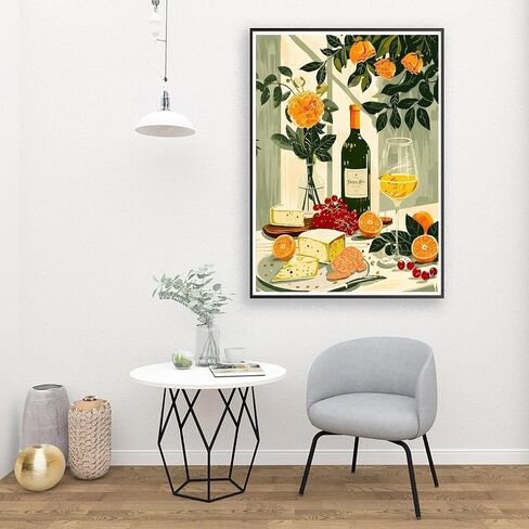 cdjlddww Retro Cocktail Paint by Numbers Kit for Adults, Cocktail Paint by Numbers Kit for Adults Beginner, DIY Watercolor Paint by Numbers Kits on Canvas Without Frame for Home Wall Decor 16X20 Inch in Saudi Arabia