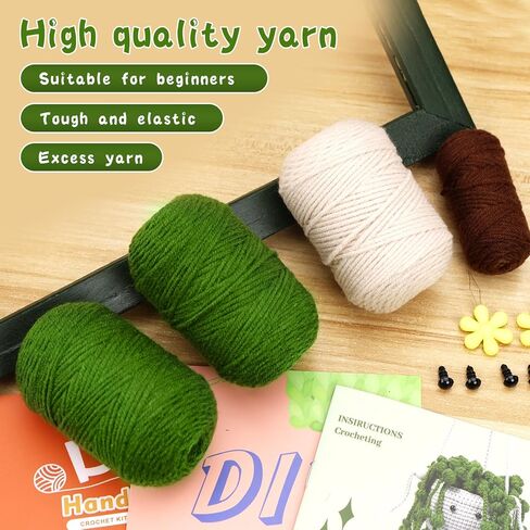 طقم كروشيه للمبتدئين من مورفين، طقم كروشيه للمبتدئين، مجموعات كروشيه للنباتات المعلقة، طقم كروشيه للمبتدئين للبالغين مع خيوط كروشيه، خطافات، فيديو خطوة بخطوة، لحرف الهالوين اليدوية in Kuwait