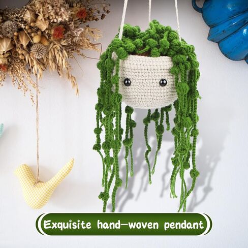 طقم كروشيه للمبتدئين من مورفين، طقم كروشيه للمبتدئين، مجموعات كروشيه للنباتات المعلقة، طقم كروشيه للمبتدئين للبالغين مع خيوط كروشيه، خطافات، فيديو خطوة بخطوة، لحرف الهالوين اليدوية in Kuwait