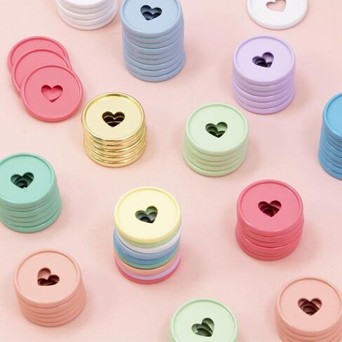 Craftelier - حلقات قرص معدنية على شكل حرف M مع قلب مقطوع بالقالب لتجليد سجل القصاصات للمخططين أو جداول الأعمال أو أجهزة الكمبيوتر المحمولة أو الألبومات | عبوة من 9 قطع. 35 ملم - لون أبيض in Kuwait