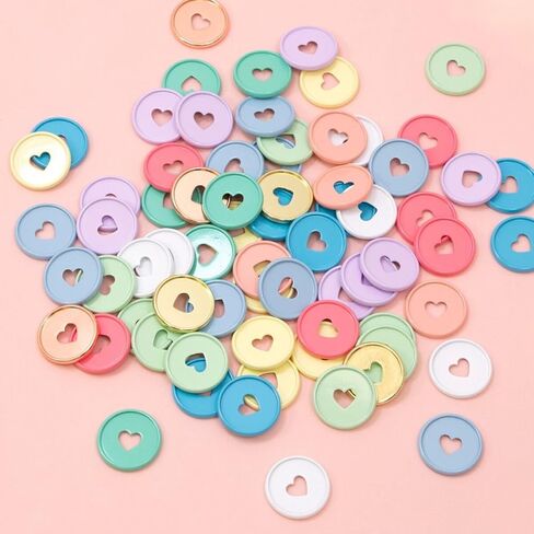 Craftelier - حلقات قرص معدنية على شكل حرف M مع قلب مقطوع بالقالب لتجليد سجل القصاصات للمخططين أو جداول الأعمال أو أجهزة الكمبيوتر المحمولة أو الألبومات | عبوة من 9 قطع. 35 ملم - لون أبيض in Kuwait