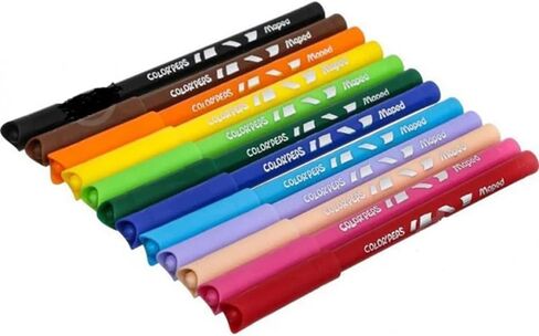 Maped Color'Peps Ocean Pens with Plastic Pouch Assorted Colours, 845720 in Saudi Arabia