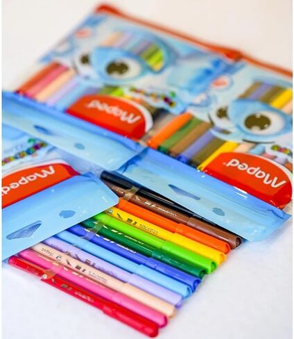 Maped Color'Peps Ocean Pens with Plastic Pouch Assorted Colours, 845720 in Saudi Arabia