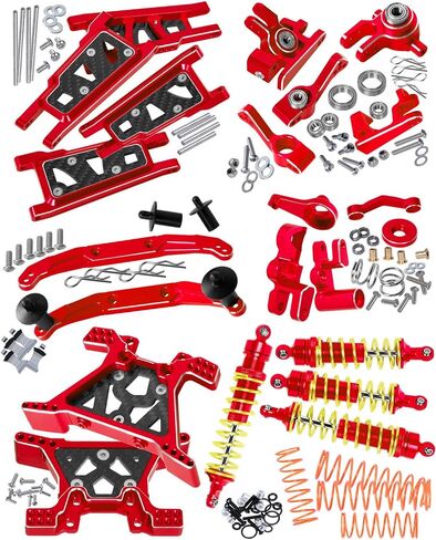 Upgrades Part for 1/10 Slash 4x4/Slash 4x4 VXL,Alloy Suspension Arm,Shock Absorber,Caster Block,Steering Blocks,Stub Axle Carriers,Steering Bellcranks,Shock Tower,Body Mounts,Navy Blue in Saudi Arabia