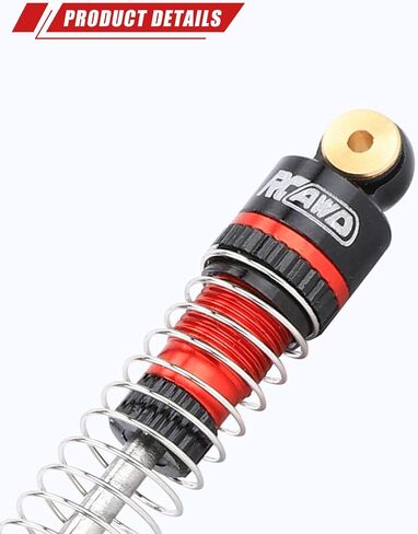 RCAWD Hole to Hole 40mm Shocks Oil Filled & Wheel Lock Nut for Axial 1/24 SCX24 Front Rear Shock Upgrades Part Silver in Saudi Arabia
