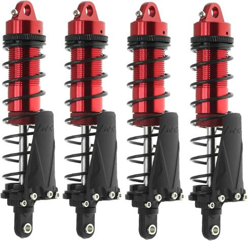 REDSPIDER RC Shock Absorber Set With mudguard（4pcs）Multiple specifications to choose from， for TRAXXAS 1/10 Slash Remo Hobby HuanQi 727 Short Truck RC Car ﻿ (Red（90mm）) in Saudi Arabia