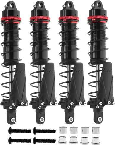 REDSPIDER RC Shock Absorber Set With mudguard（4pcs）Multiple specifications to choose from， for TRAXXAS 1/10 Slash Remo Hobby HuanQi 727 Short Truck RC Car ﻿ (Red（90mm）) in Saudi Arabia