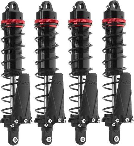 REDSPIDER RC Shock Absorber Set With mudguard（4pcs）Multiple specifications to choose from， for TRAXXAS 1/10 Slash Remo Hobby HuanQi 727 Short Truck RC Car ﻿ (Red（90mm）) in Saudi Arabia