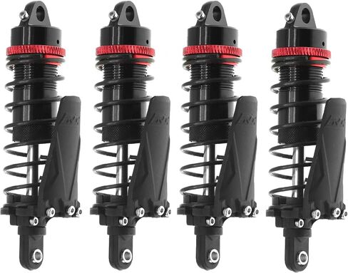 REDSPIDER RC Shock Absorber Set With mudguard（4pcs）Multiple specifications to choose from， for TRAXXAS 1/10 Slash Remo Hobby HuanQi 727 Short Truck RC Car ﻿ (Red（90mm）) in Saudi Arabia