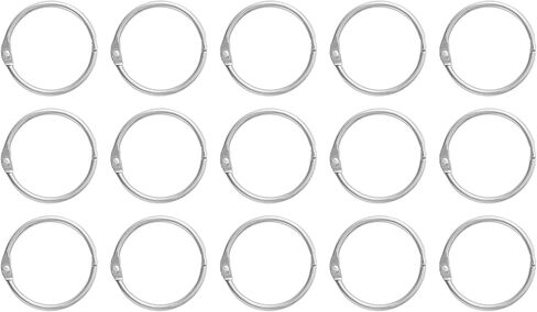 15 Pack 1 Inch Loose Leaf Binder Ring, Stainless Steel Metal Binder Rings for School, Scrapbook, Notebook, and Photo Album, Ring Binder Clips in Kuwait