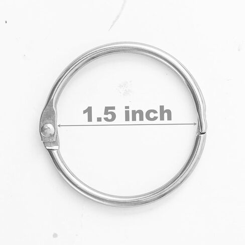 15 Pack 1 Inch Loose Leaf Binder Ring, Stainless Steel Metal Binder Rings for School, Scrapbook, Notebook, and Photo Album, Ring Binder Clips in Kuwait