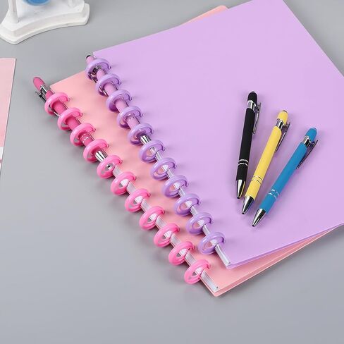 60 Pcs Discbound Expansion Discs, 1.1 inches Multicolor Plastic Binder Rings Discs Book Binding Discs for DIY Notebooks and Planner Scrapbooking Supplies in Kuwait