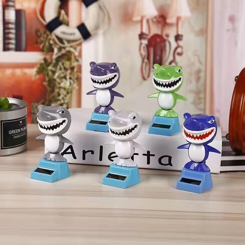 الرقص بالطاقة الشمسية القرش الراقص الذي يعمل بالطاقة الشمسية في شكل ملون فليب رفرف الرسوم المتحركة Bobblehead راقصة نافذة الشمس الماسك لوحة القيادة سيارة ديكور مجموعات الطاقة الشمسية in Saudi Arabia