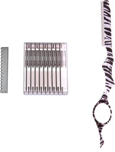 Razor with Box of Blades, Chrome Ivy Leaf Feather, 3.0 Ounce in Saudi Arabia