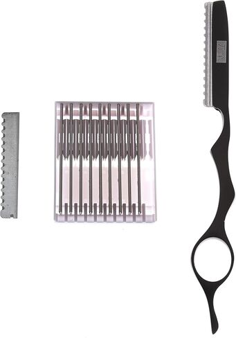 Razor with Box of Blades, Chrome Ivy Leaf Feather, 3.0 Ounce in Saudi Arabia