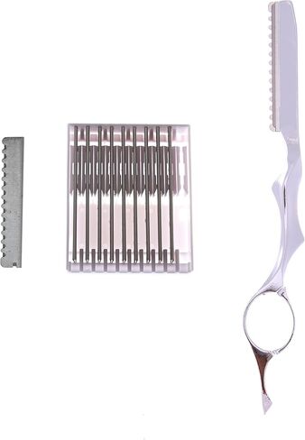 Razor with Box of Blades, Chrome Ivy Leaf Feather, 3.0 Ounce in Saudi Arabia