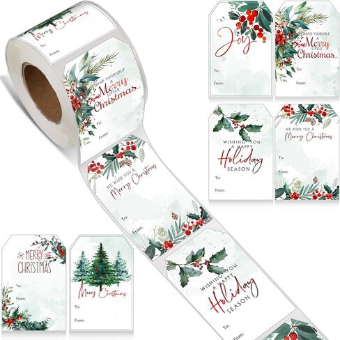 Janlaugh 300 جهاز كمبيوتر شخصى عيد الميلاد النباتات المائية هدية العلامة لفة عيد الميلاد هدية ملصقات التسمية عيد الميلاد ذاتية اللصق التسمية الموسمية التمنيات التسمية ملصق لديكورات حفلة عيد الميلاد in Kuwait