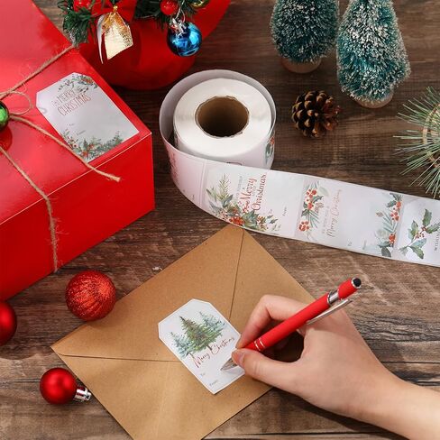 Janlaugh 300 جهاز كمبيوتر شخصى عيد الميلاد النباتات المائية هدية العلامة لفة عيد الميلاد هدية ملصقات التسمية عيد الميلاد ذاتية اللصق التسمية الموسمية التمنيات التسمية ملصق لديكورات حفلة عيد الميلاد in Kuwait