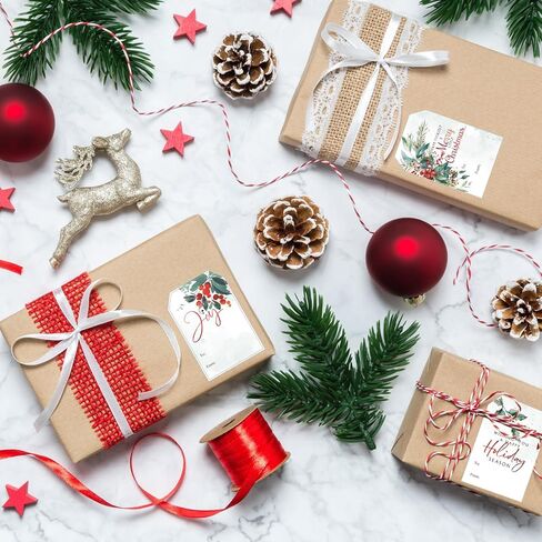 Janlaugh 300 جهاز كمبيوتر شخصى عيد الميلاد النباتات المائية هدية العلامة لفة عيد الميلاد هدية ملصقات التسمية عيد الميلاد ذاتية اللصق التسمية الموسمية التمنيات التسمية ملصق لديكورات حفلة عيد الميلاد in Kuwait