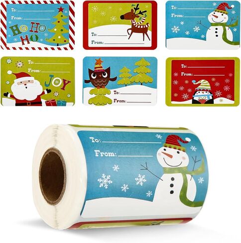 2024 New 250 Pcs Christmas Gift Tags Stickers for Presents, 2 x 3 Inch Christmas Presents Stickers, Christmas Santa Labels Self Adhesive Stickers for Holiday Decor, Xmas Name Tag Stickers for Gifts in Saudi Arabia