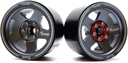 Adjustable 2 Offsets RC 2.2 Beadlock Wheels Rims Hub 1/10 Crawle Car Wheel Aluminum Upgrades for Gen8 Everest Gen 7 Pro / SCX10 Trx4m(4PC) (Black) in Kuwait