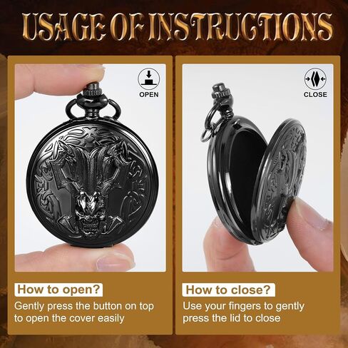 Kabinka DND Dice Set, 7pcs Mini Metal Dice with Pocket Watch Shell, Portable D&D Dice with Necklace, Dungeons and Dragons Dice for RPG(Five-Headed Dragon, Bronze) in Kuwait