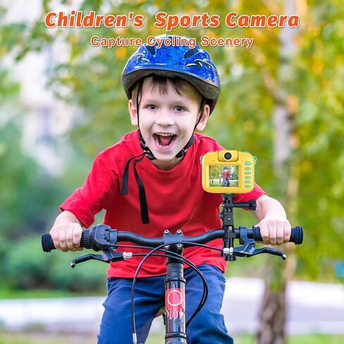 Contixo KC1 Waterproof Kids Camera - Camera for Kids, 1080P Video Underwater Camera with Silicone Cover & Puzzle Games, IP68, 2.4" Selfie Toddler Camera Toys for 3-12 Years Old Girls Boys, Yellow in Saudi Arabia