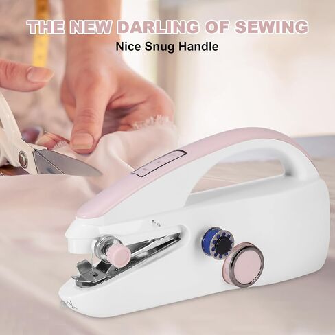 Sewing Machine, Handheld Sewing Machine for Beginners, Two Speed Adjustment Electric Mini Sewing Machine, Easy to Use and Fast Stitch Suitable for Clothes,Fabrics, DIY Home Travel (Pink) in Saudi Arabia
