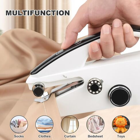 Sewing Machine, Handheld Sewing Machine for Beginners, Two Speed Adjustment Electric Mini Sewing Machine, Easy to Use and Fast Stitch Suitable for Clothes,Fabrics, DIY Home Travel (Pink) in Saudi Arabia