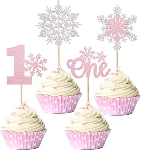 24 Pack Baby it's Cold Outside Cupcake Toppers Glitter It's a Baby Snowflake Cupcake Picks Oh Baby Baby Shower Feet Winter Forzen Kids Birthday Cupcake Decorations Party Supplies Silver in Kuwait