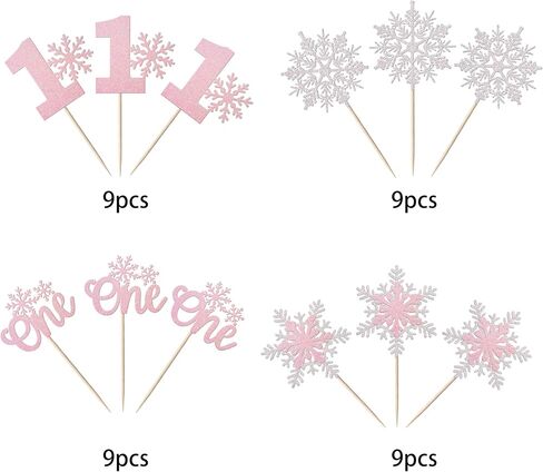 24 Pack Baby it's Cold Outside Cupcake Toppers Glitter It's a Baby Snowflake Cupcake Picks Oh Baby Baby Shower Feet Winter Forzen Kids Birthday Cupcake Decorations Party Supplies Silver in Kuwait