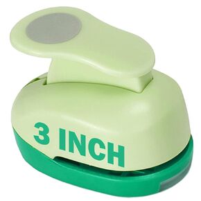 Circle Punch 3 Inch Craft Hole Punch - Large Circles Craft Punch Green Handmade Big Paper Punch for Crafting Scrapbooking Cards Gift Wrapping Albums Photos Office Supplies