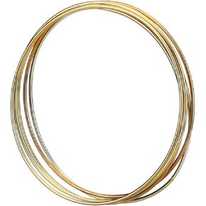 Metal Rings Hoops Macrame Rings for Dream Catcher and Crafts (Gold, 6 Inch)