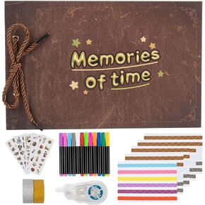 HTVRONT Scrapbook Album - 80 Page Our Adventure Book Photo Album Scrapbook with Full Set of Scrapbook Supplies, Scrapbook Kit for Couples Weddings, Travelling, Birthday, Christmas Day