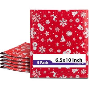 Fosmon #0 Pink Poly Bubble Mailer 6.5 x 10 inches (25 Pack), Lightweight Water/Dust/Shock/Tear Resistant Padded Envelopes for Shipping - Birthday, Celebrations, Holidays, Valentines