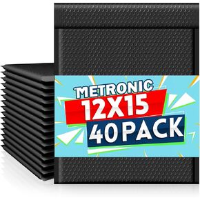 Metronic Bubble Mailer 4x8 Inch 100 Pack Usable Size 4x7" Black Bubble Envelopes Padded Envelopes Self-Seal, Cushioning Padded Mailers for Gifts, Small Items, Makeup Supplies