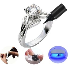 Invisible Ring Size Adjuster for Loose Rings,Eco-Friendly Ring Size Adjuster for Any Shape and Ring Fitter,Comes with Ring Adjuster Adhesive UV Light Easy to Apply,Ring Resizer for Loose Rings