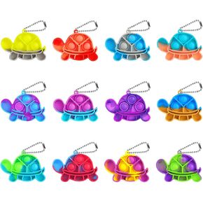 12PCS Pop Fidget Toys Bulk Its Party Favors for Kids Mini Pop Keychain It Fidgets for Classroom Prizes Goodie Bag Stuffers