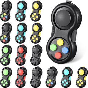 WILLBOND 15 Pcs Pad Portable Controller Classic Retro Game Controller Toy Handheld Toy Controller with 8 Functions Controller Game Pad for Teens Relieve Stress Anxiety(Solid)