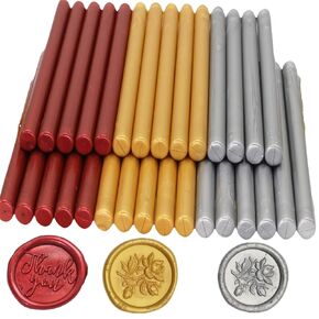 Wax Seal Sticks, Atopbb Blue 30 Pcs Glue Gun Wax Sealing Sticks for Wax Seal Stamp, 3 Colors Sealing Wax Sticks Set for 0.28'' Glue Gun Wax Sealing Sticks, Wedding Invitations, Letter Envelopes (Blue)