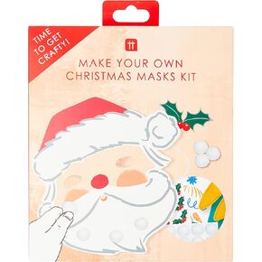 مجموعة أدوات صنع أقنعة عيد الميلاد من Talking Tables للأطفال - عبوة من 6 قطع مع سانتا ورنة ورجل الثلج | لوازم فنية للأطفال، أنشطة عيد الميلاد الممتعة، هدية إبداعية، مقاس واحد، أحمر in Kuwait