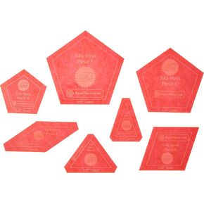 Paper Pieces Acrylic Fabric Cutting Template For Tula Nova (7 Piece Set)