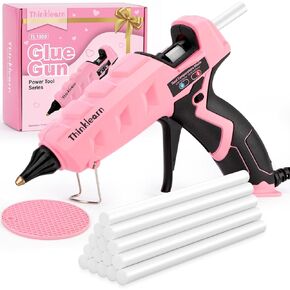 Hot Glue Gun Full Size, 60/100W Dual Temp Glue Gun with 15 Glue Sticks(7/16''), Heavy Duty Large Glue Gun Kit, Hot Glue Gun and Sticks Set for Crafts, Arts, DIY and Home Repairs