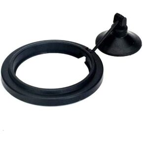 Fish Feeding Ring, Fish Floating Food Feeder with Suction Cup Square Shape Fish Tank Fish Feeder Aquarium Fish Turtle Tank Accessories Food Feeder Goldfish, Turtle(Round,Black)