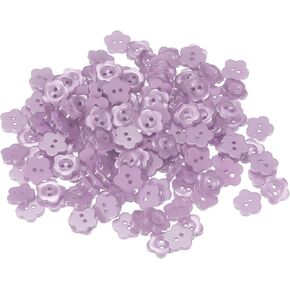 HARFINGTON 150pcs 20L Flower Sewing Buttons 1/2"(12.5mm) Resin Star 2-Hole Craft Replacement Buttons for Sewing Clothing and DIY, Beige