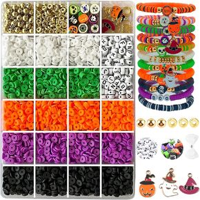 Red White Blue Beads Bracelet Making Kit, 3000＋ 4th of July Clay Beads Heishi Round Acrylic Gold Spacer Letter Beads for Jewelry Making, Friendship Bracelet Bead Ki with Charms for DIY Crafts in Kuwait