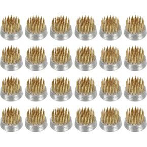 PATIKIL 0.9" Flower Frogs Ikebana Kenzan, 24 Pcs Flower Arranger Tool Brass Floral Frog Pin Holder for Vase Flower Arrangement, Gold Tone